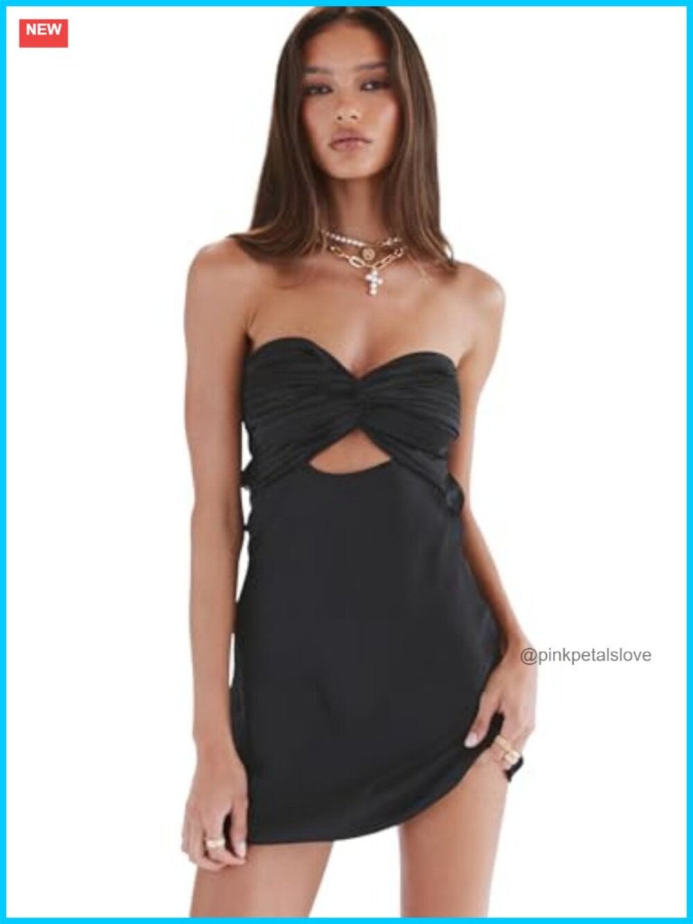 Silky Strapless Mini Dress Slim Fit Pleated Sweetheart Party Club